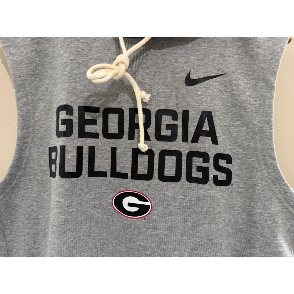 Nike UGA Georgia Bulldogs Football Team Issue PE Hoodie Vest Mens M CFP NCAA - Picture 2 of 8